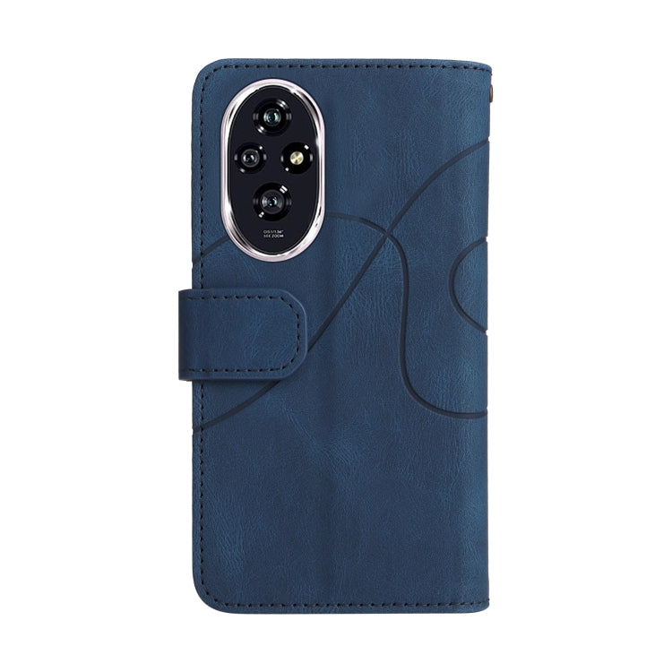 For Honor 200 Dual-color 9 Card Slots Zipper Wallet Leather Phone Case