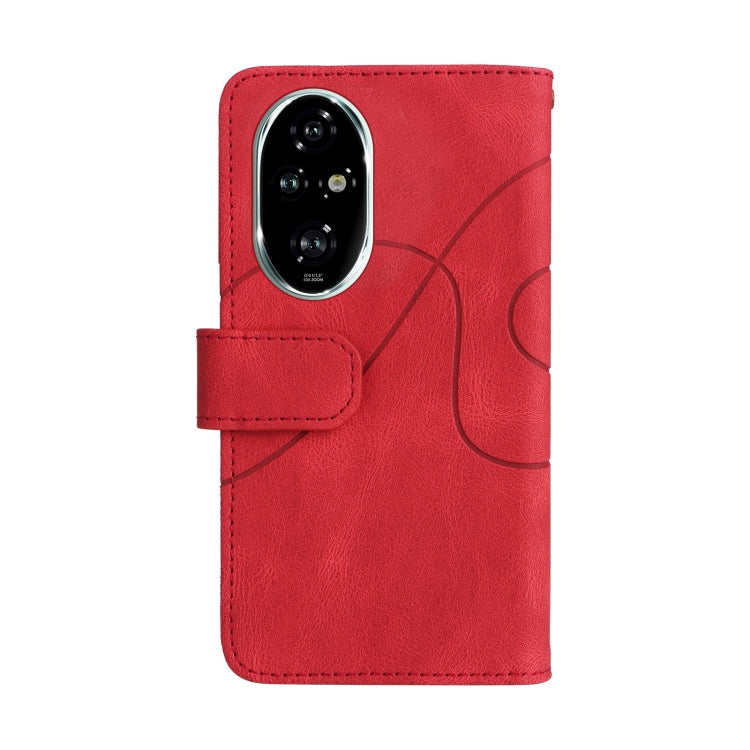 For Honor 200 Pro Dual-color 9 Card Slots Zipper Wallet Leather Phone Case