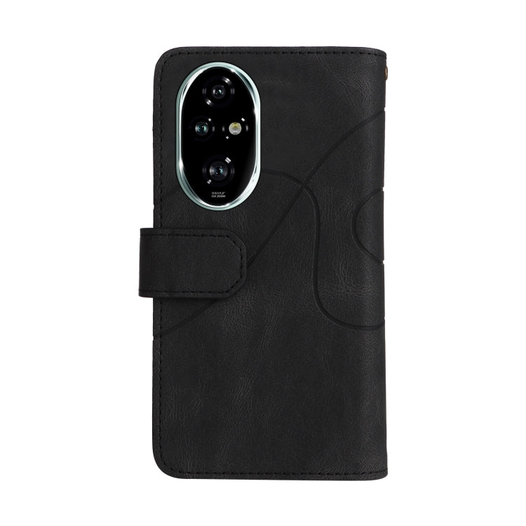 For Honor 200 Pro Dual-color 9 Card Slots Zipper Wallet Leather Phone Case