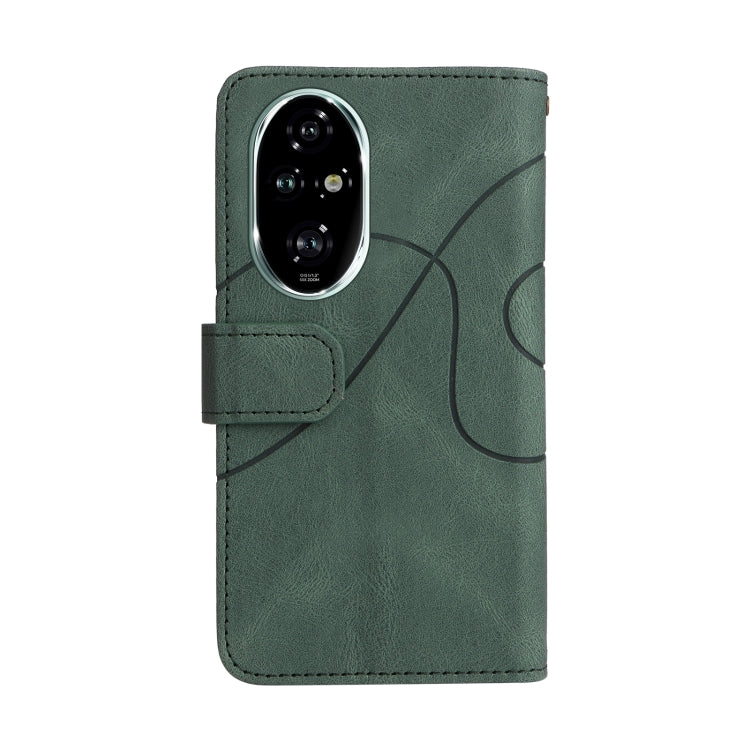 For Honor 200 Pro Dual-color 9 Card Slots Zipper Wallet Leather Phone Case