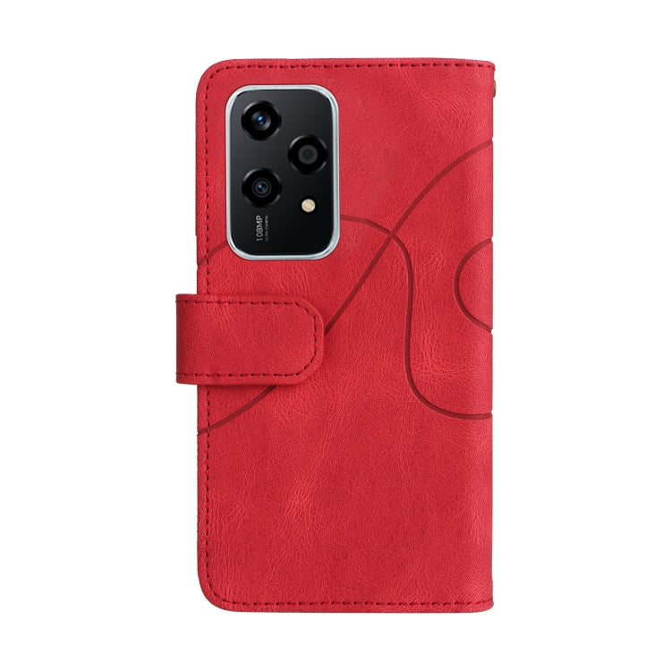 For Honor 200 Lite Global Dual-color 9 Card Slots Zipper Wallet Leather Phone Case