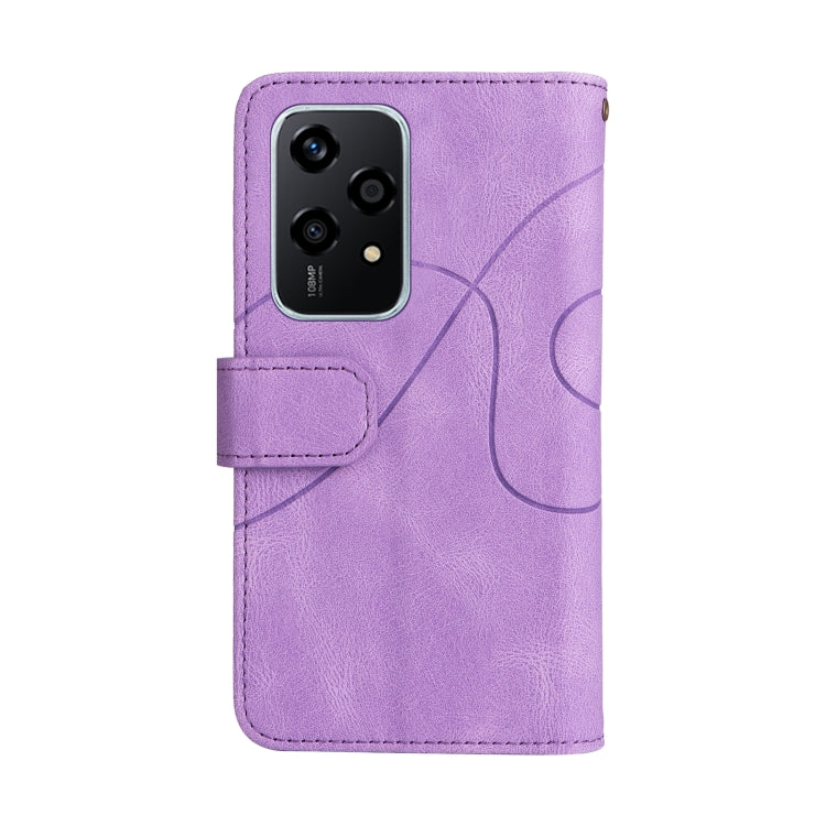 For Honor 200 Lite Global Dual-color 9 Card Slots Zipper Wallet Leather Phone Case
