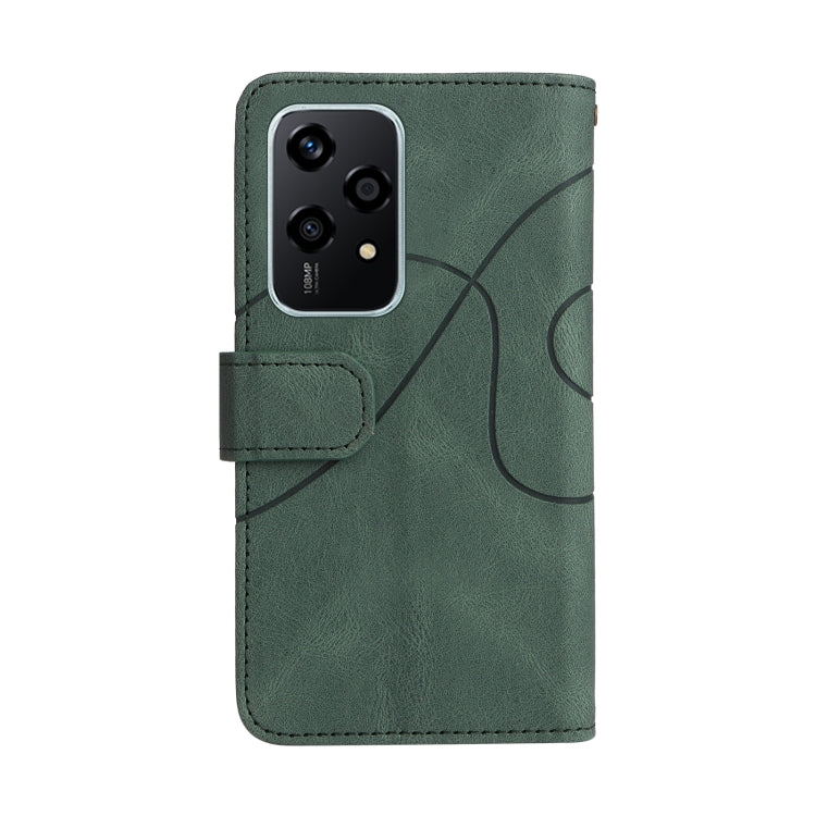 For Honor 200 Lite Global Dual-color 9 Card Slots Zipper Wallet Leather Phone Case