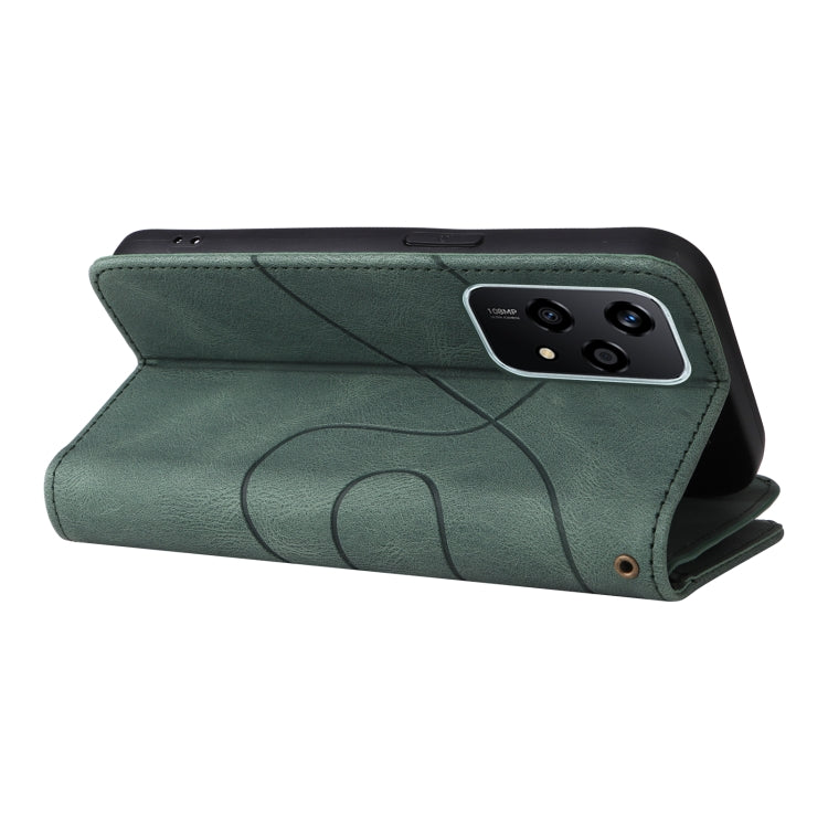 For Honor 200 Lite Global Dual-color 9 Card Slots Zipper Wallet Leather Phone Case