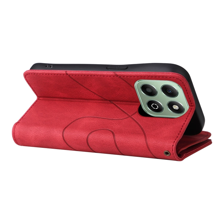For Honor X6b Dual-color 9 Card Slots Zipper Wallet Leather Phone Case
