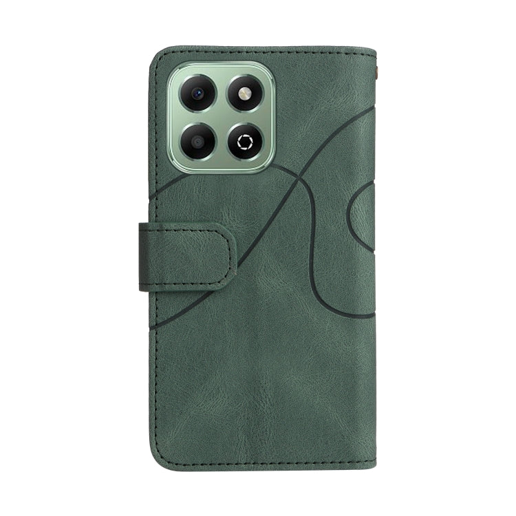 For Honor X6b Dual-color 9 Card Slots Zipper Wallet Leather Phone Case