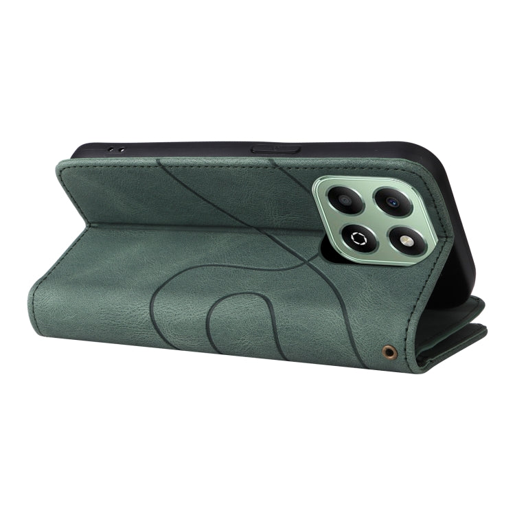 For Honor X6b Dual-color 9 Card Slots Zipper Wallet Leather Phone Case