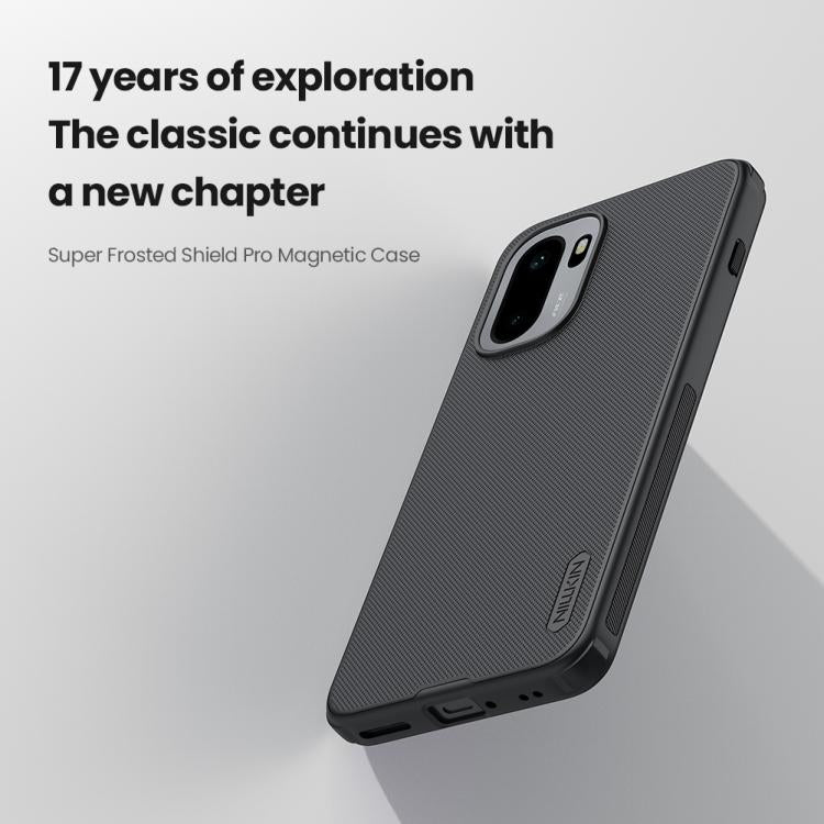 For OnePlus Ace 6 NILLKIN Frosted Shield Pro Magnetic Phone Case - Black