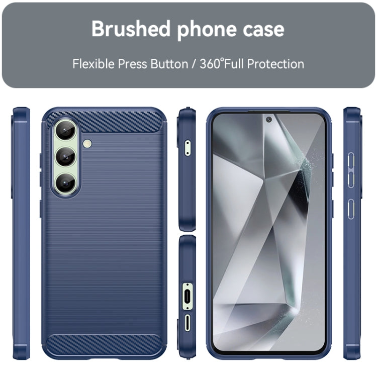For Samsung Galaxy S24 FE 5G Carbon Fiber Brushed Texture TPU Phone Case
