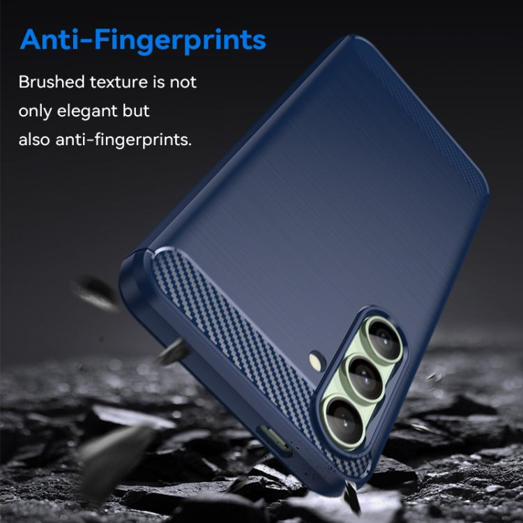 For Samsung Galaxy S24 FE 5G Carbon Fiber Brushed Texture TPU Phone Case