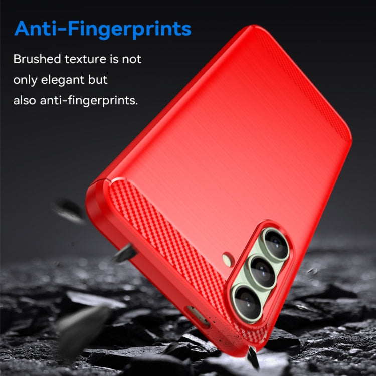 For Samsung Galaxy S24 FE 5G Carbon Fiber Brushed Texture TPU Phone Case