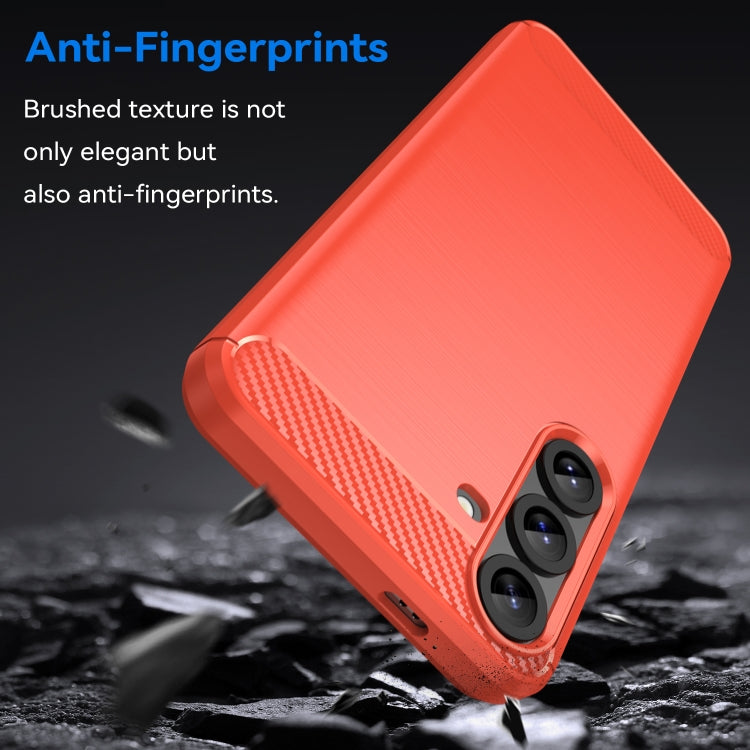 For Samsung Galaxy S25+ 5G Carbon Fiber Brushed Texture TPU Phone Case