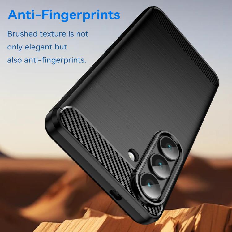 For Samsung Galaxy S26+ 5G Carbon Fiber Brushed Texture TPU Phone Case