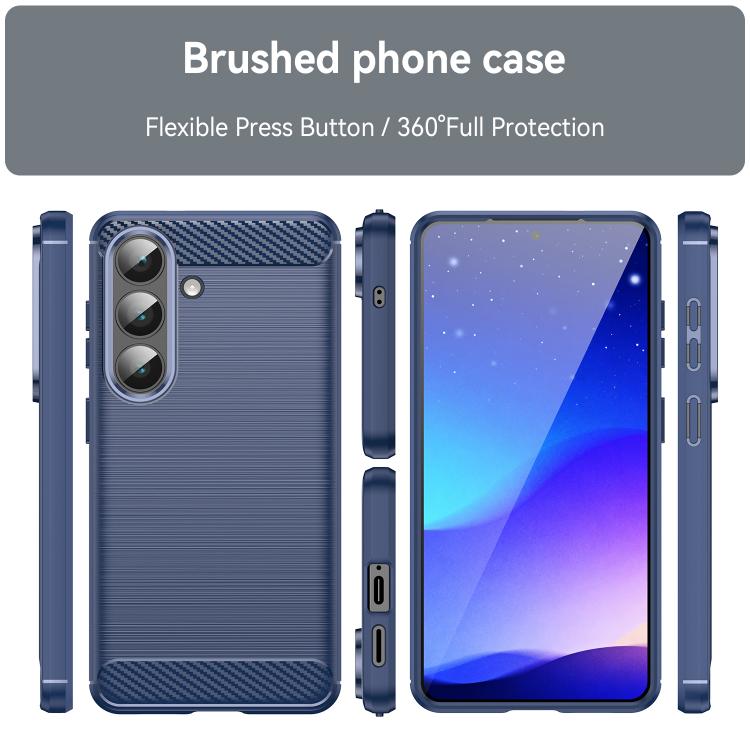 For Samsung Galaxy S26+ 5G Carbon Fiber Brushed Texture TPU Phone Case