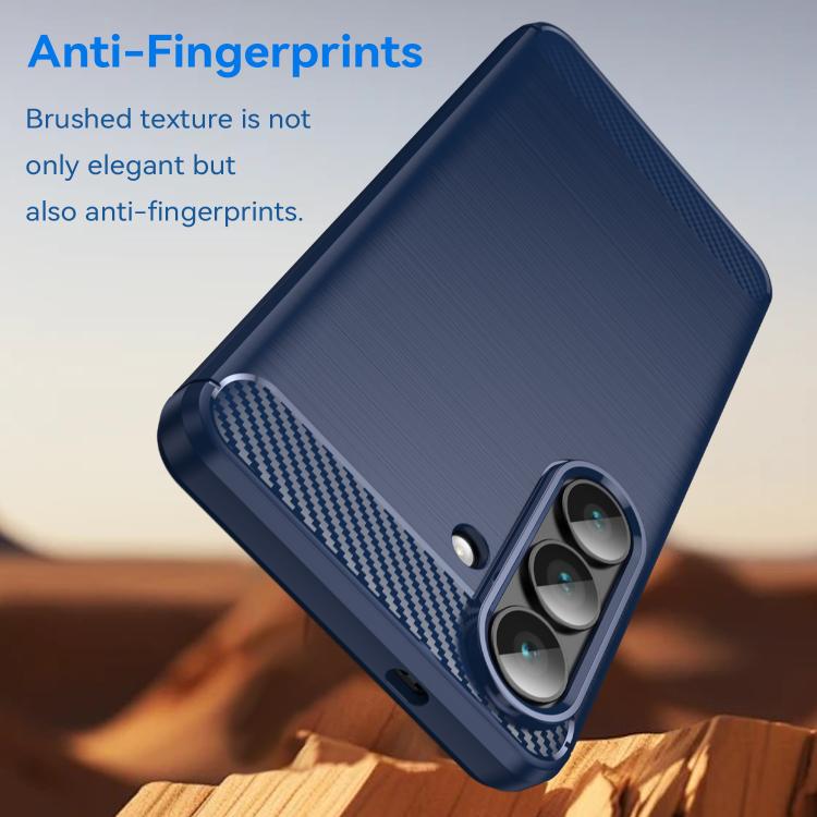 For Samsung Galaxy S26+ 5G Carbon Fiber Brushed Texture TPU Phone Case
