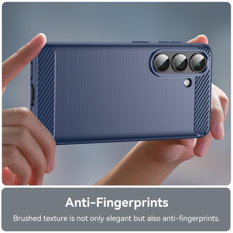 For Samsung Galaxy S26+ 5G Carbon Fiber Brushed Texture TPU Phone Case