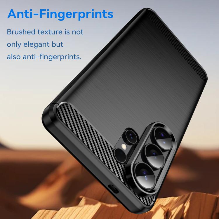 For Samsung Galaxy S26 Ultra 5G Carbon Fiber Brushed Texture TPU Phone Case