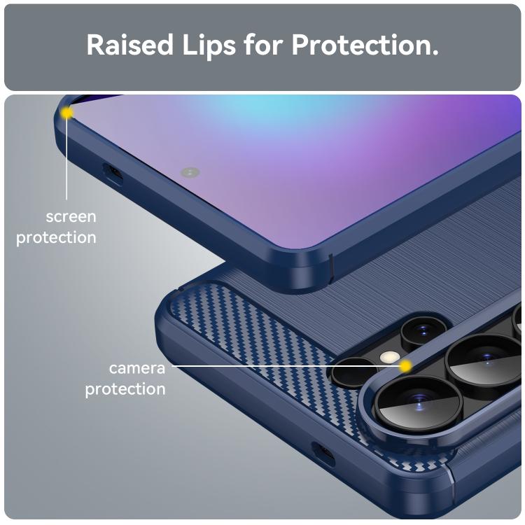 For Samsung Galaxy S26 Ultra 5G Carbon Fiber Brushed Texture TPU Phone Case