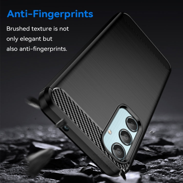 For Samsung Galaxy M35 Carbon Fiber Brushed Texture TPU Phone Case