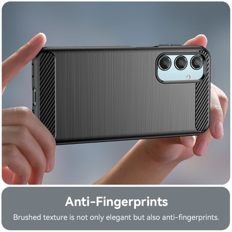 For Samsung Galaxy M35 Carbon Fiber Brushed Texture TPU Phone Case