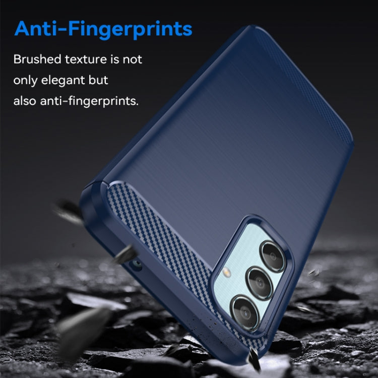 For Samsung Galaxy M35 Carbon Fiber Brushed Texture TPU Phone Case