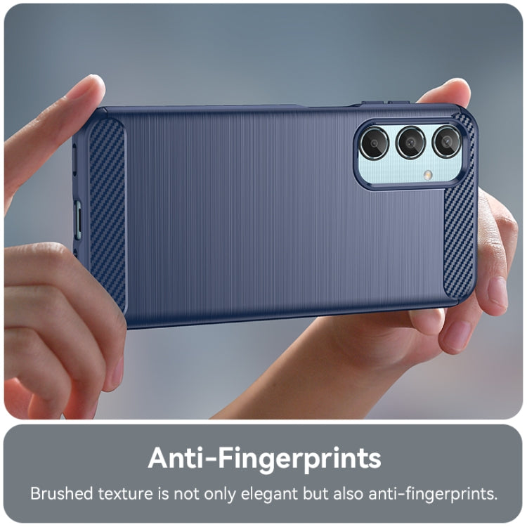 For Samsung Galaxy M35 Carbon Fiber Brushed Texture TPU Phone Case