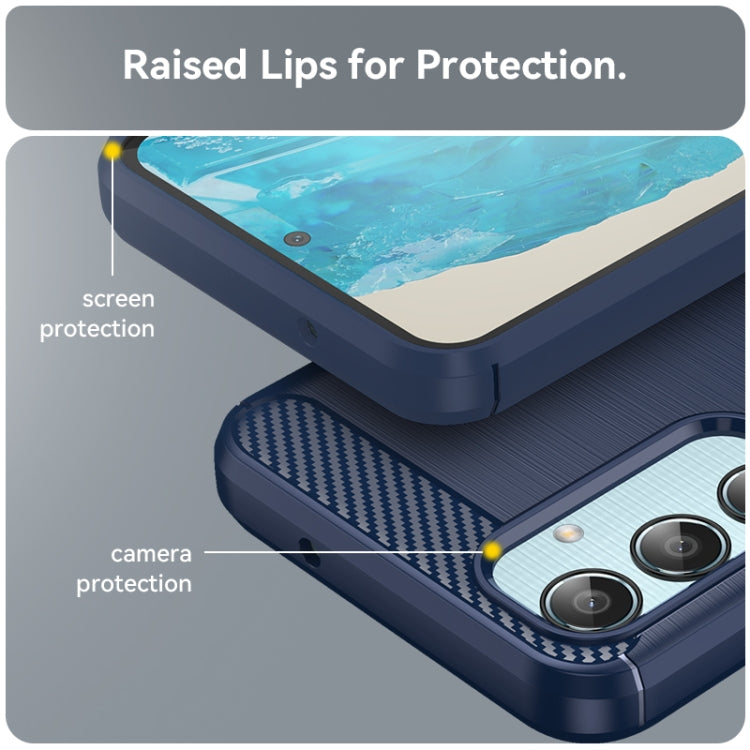 For Samsung Galaxy M35 Carbon Fiber Brushed Texture TPU Phone Case