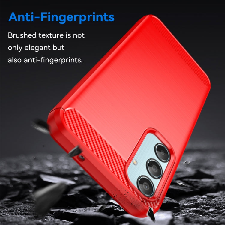For Samsung Galaxy M35 Carbon Fiber Brushed Texture TPU Phone Case