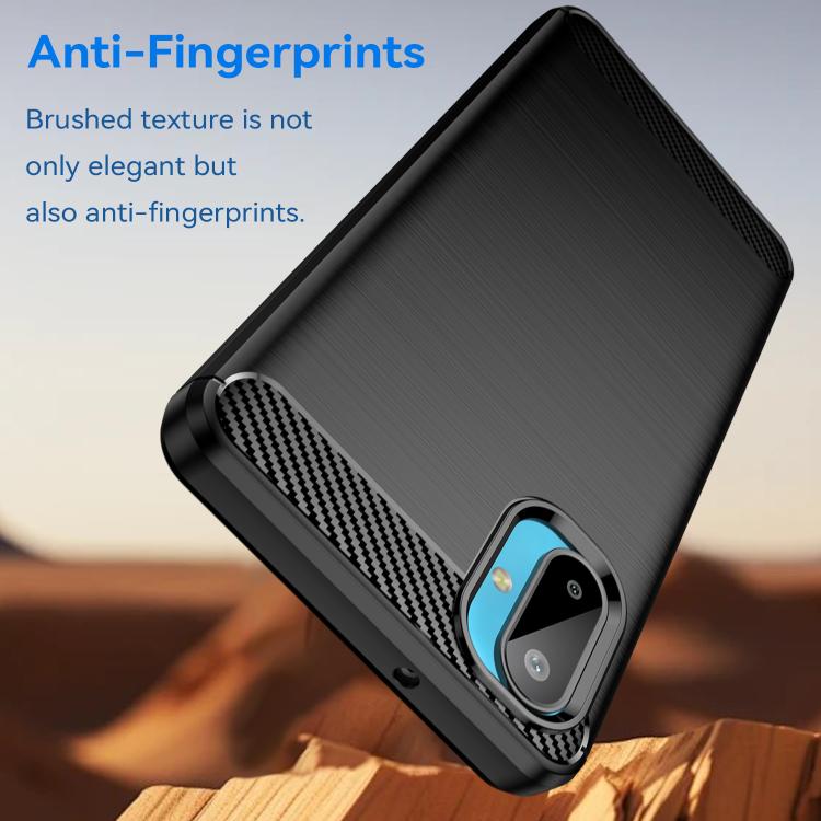 For Samsung Galaxy M06 5G Carbon Fiber Brushed Texture TPU Phone Case