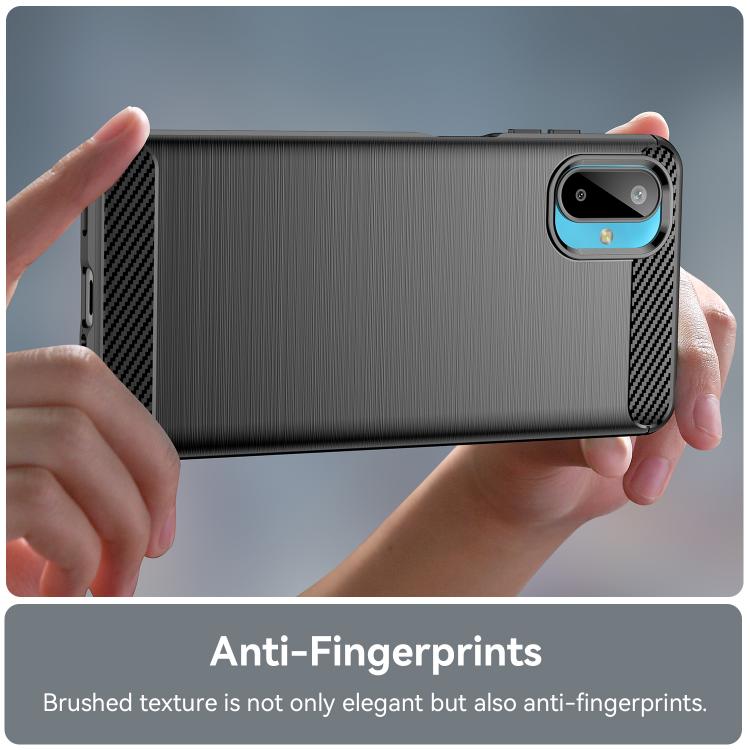 For Samsung Galaxy M06 5G Carbon Fiber Brushed Texture TPU Phone Case