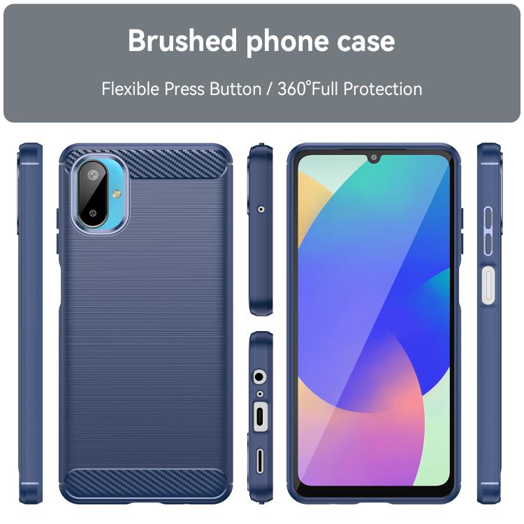 For Samsung Galaxy M06 5G Carbon Fiber Brushed Texture TPU Phone Case