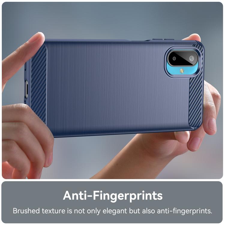 For Samsung Galaxy M06 5G Carbon Fiber Brushed Texture TPU Phone Case