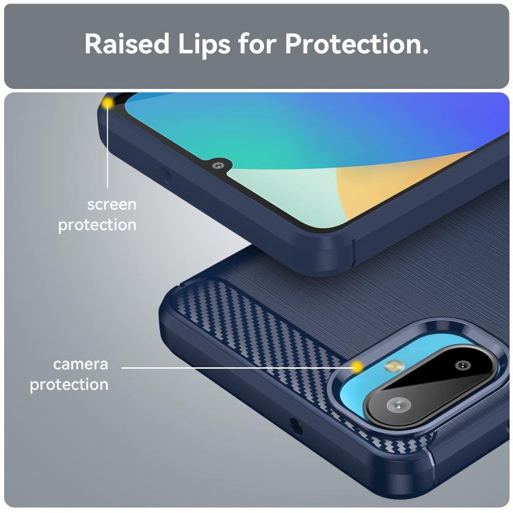 For Samsung Galaxy M06 5G Carbon Fiber Brushed Texture TPU Phone Case