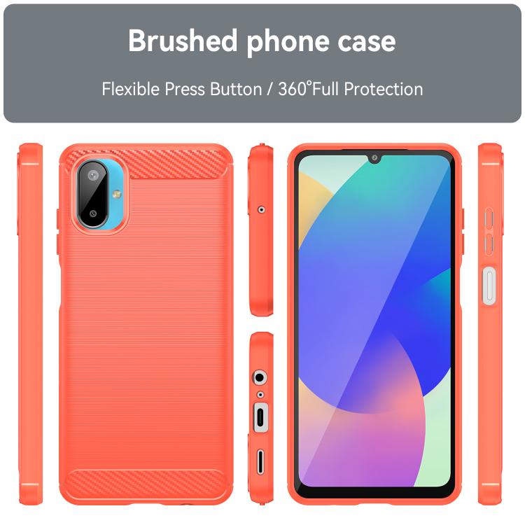 For Samsung Galaxy M06 5G Carbon Fiber Brushed Texture TPU Phone Case