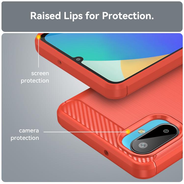 For Samsung Galaxy M06 5G Carbon Fiber Brushed Texture TPU Phone Case