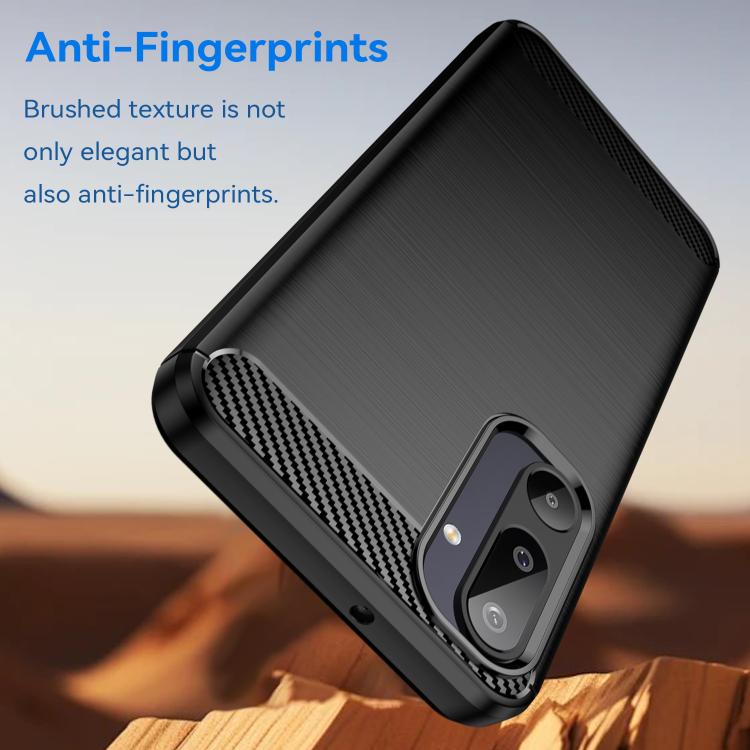 For Samsung Galaxy M16 5G Carbon Fiber Brushed Texture TPU Phone Case