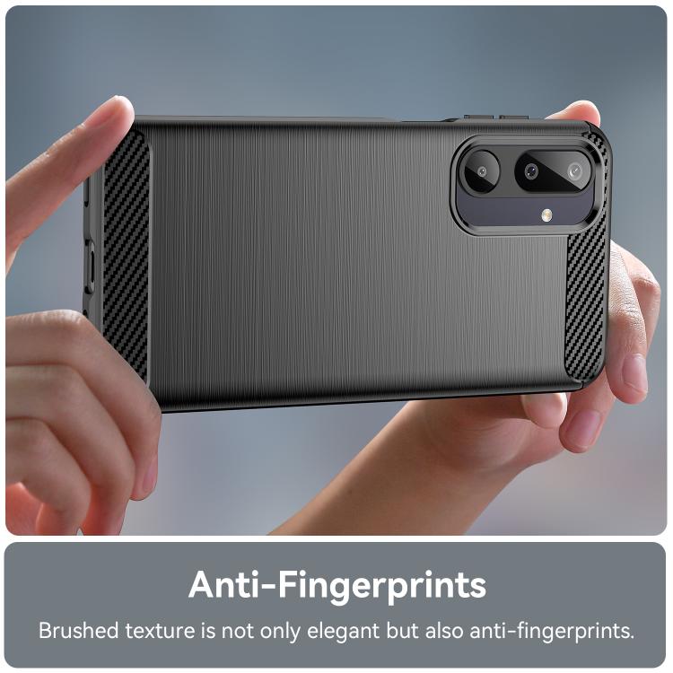 For Samsung Galaxy M16 5G Carbon Fiber Brushed Texture TPU Phone Case