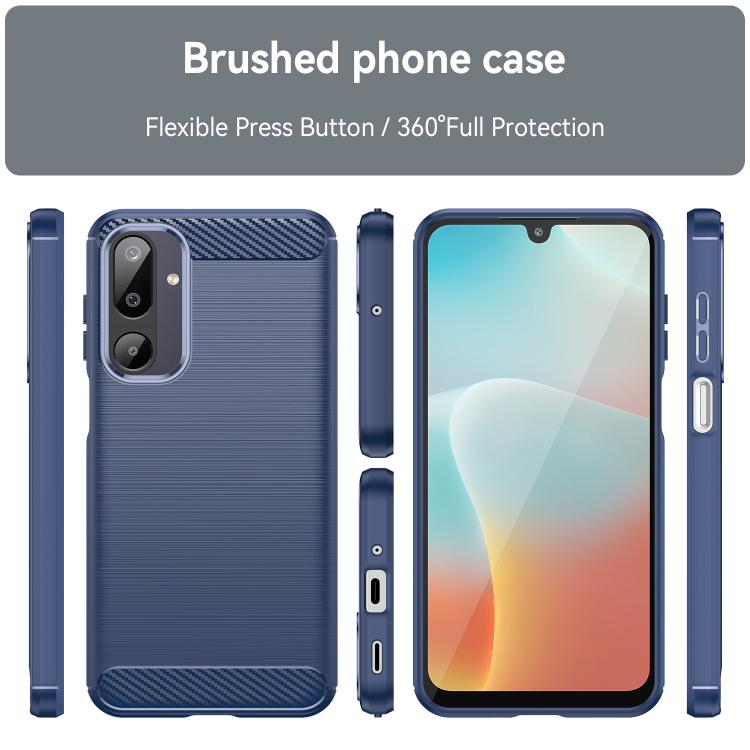 For Samsung Galaxy M16 5G Carbon Fiber Brushed Texture TPU Phone Case