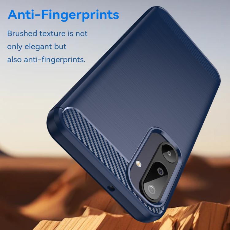 For Samsung Galaxy M16 5G Carbon Fiber Brushed Texture TPU Phone Case