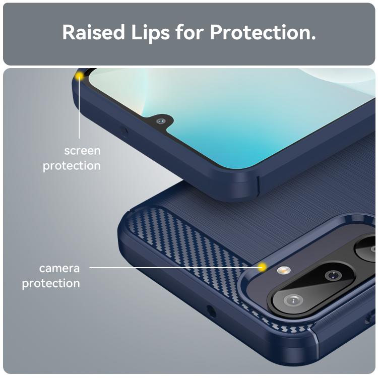 For Samsung Galaxy M16 5G Carbon Fiber Brushed Texture TPU Phone Case