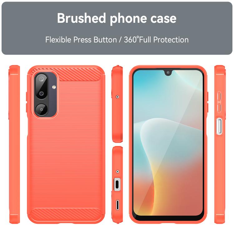 For Samsung Galaxy M16 5G Carbon Fiber Brushed Texture TPU Phone Case