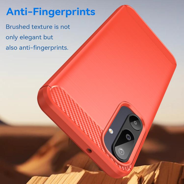 For Samsung Galaxy M16 5G Carbon Fiber Brushed Texture TPU Phone Case
