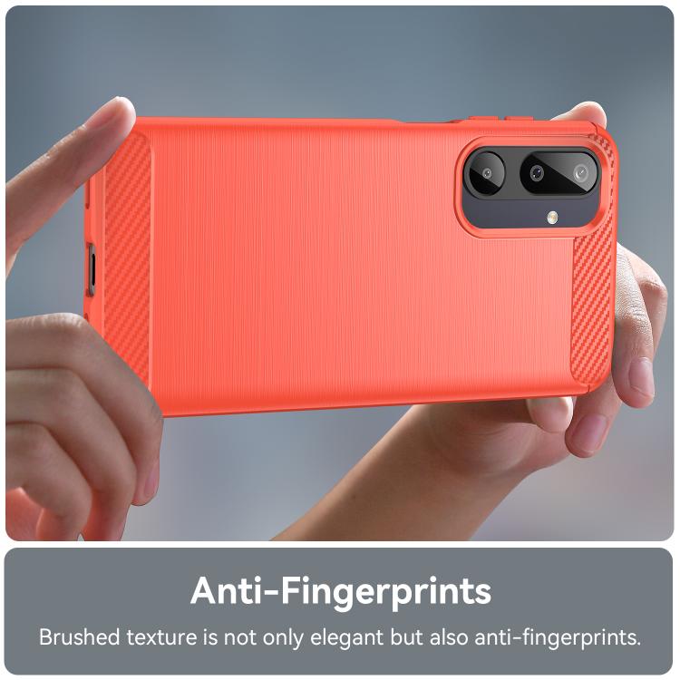 For Samsung Galaxy M16 5G Carbon Fiber Brushed Texture TPU Phone Case