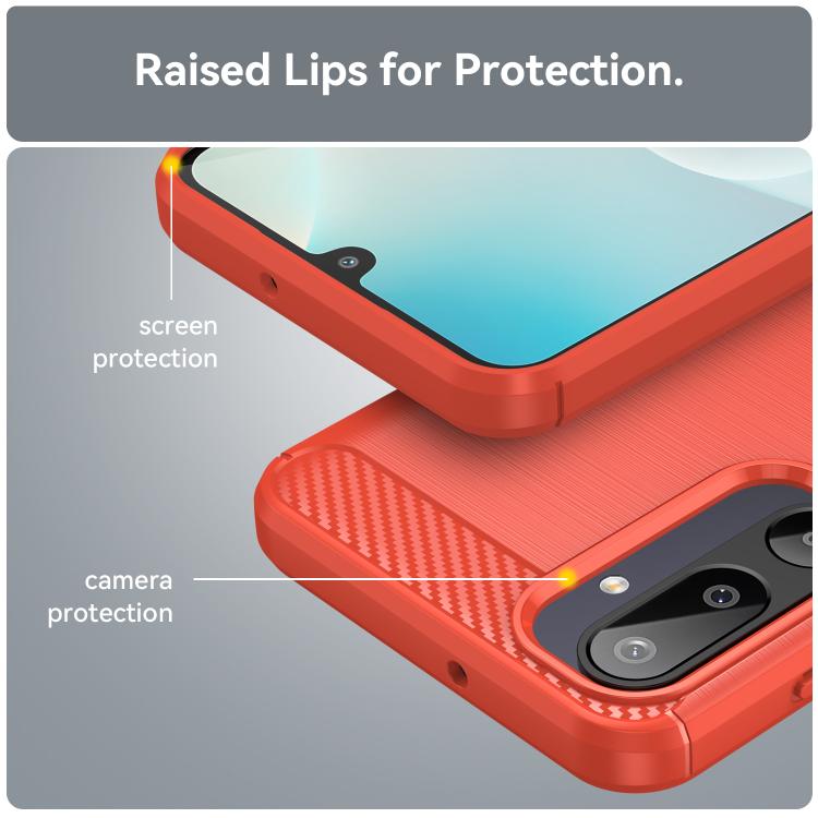 For Samsung Galaxy M16 5G Carbon Fiber Brushed Texture TPU Phone Case