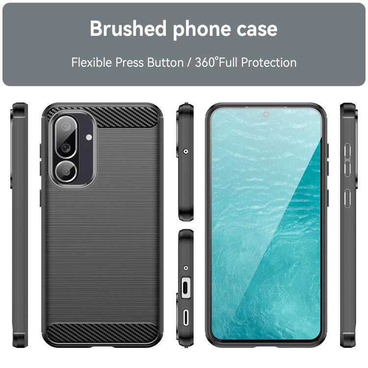 For Samsung Galaxy M56 5G Carbon Fiber Brushed Texture TPU Phone Case