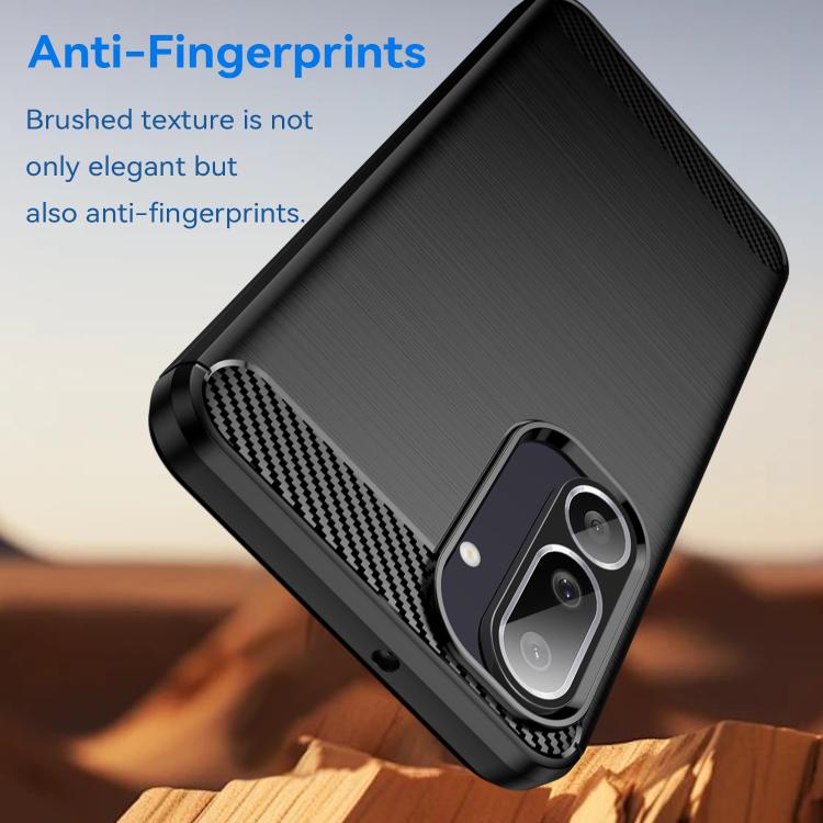For Samsung Galaxy M56 5G Carbon Fiber Brushed Texture TPU Phone Case