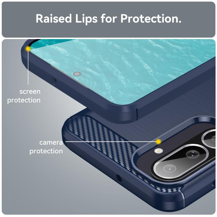 For Samsung Galaxy M56 5G Carbon Fiber Brushed Texture TPU Phone Case