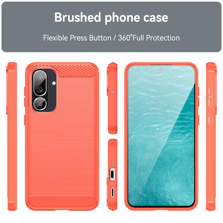 For Samsung Galaxy M56 5G Carbon Fiber Brushed Texture TPU Phone Case