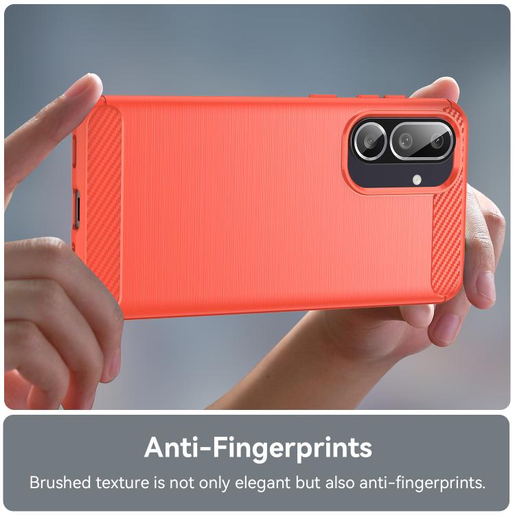 For Samsung Galaxy M56 5G Carbon Fiber Brushed Texture TPU Phone Case