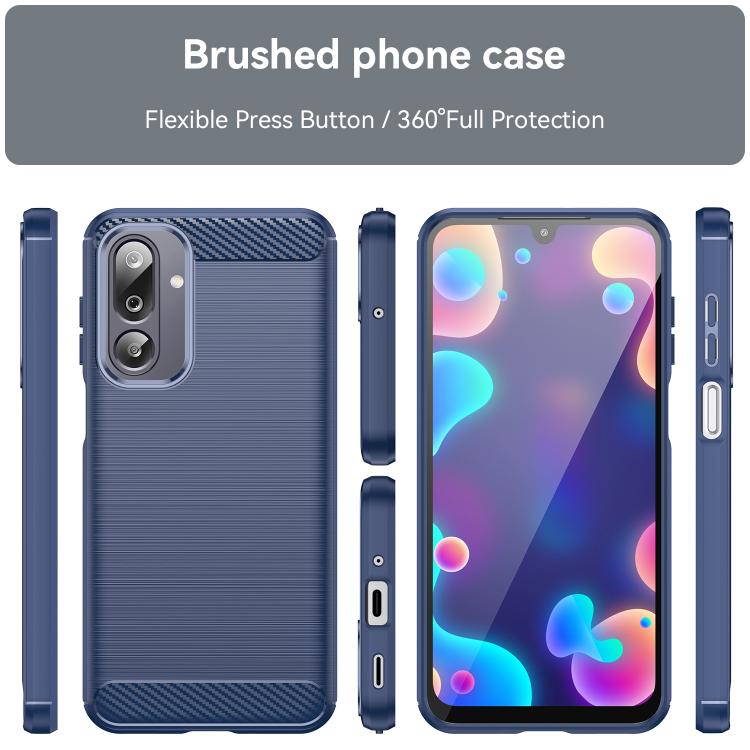 For Samsung Galaxy M36 5G Carbon Fiber Brushed Texture TPU Phone Case